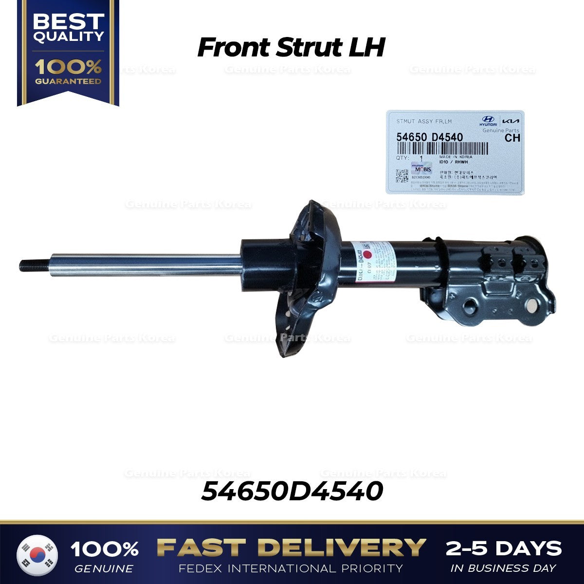 GenuineFront Strut LH 54650D4540 for Hyundai Tucson Kia Sportage