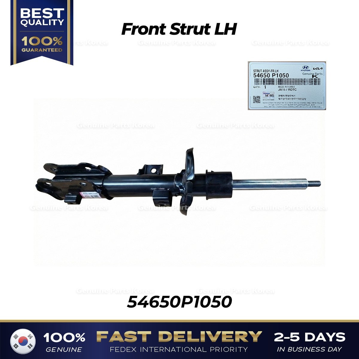 GenuineFront Strut LH 54650P1050 for Hyundai Kona Kia Stonic