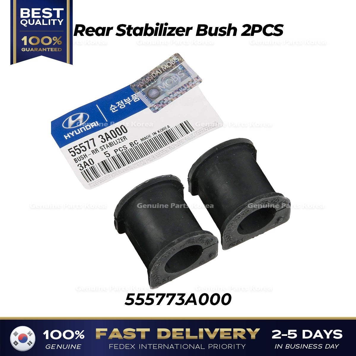 Genuine Rear Stabilizer Bush 2PCS 555773A000 for Hyundai Trajet XG