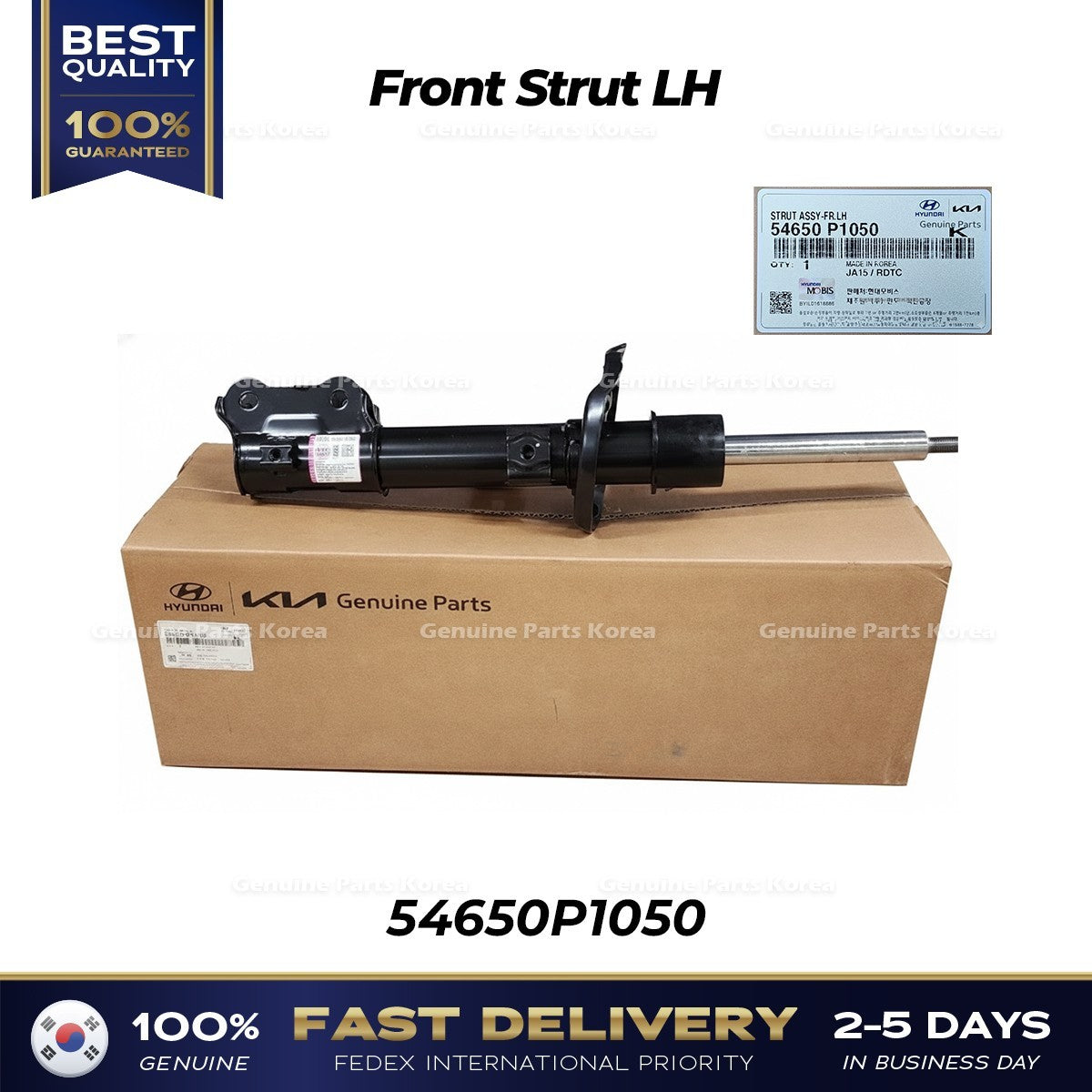 GenuineFront Strut LH 54650P2000 for Hyundai Kona Kia Stonic