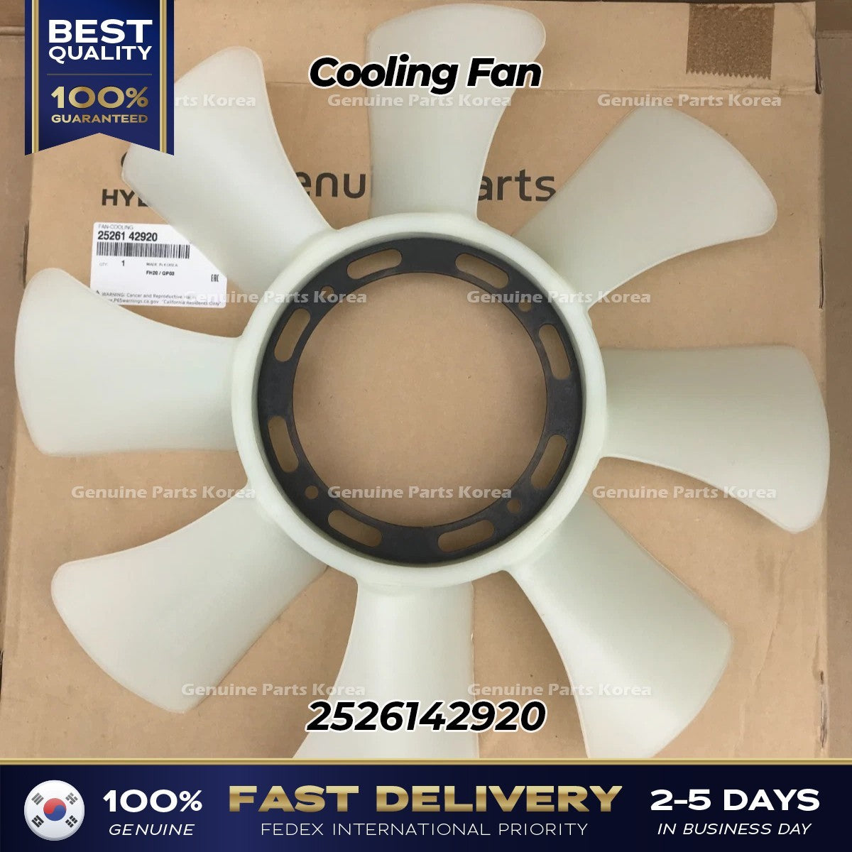 Genuine Cooling Fan 2526142920 for Hyundai Porter II