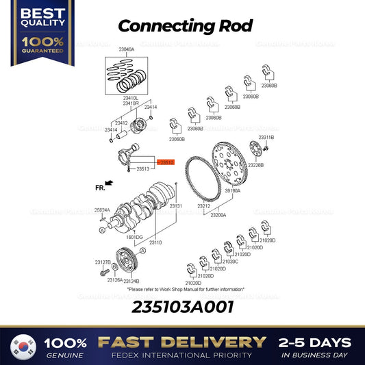 Genuine Connecting Rod 235103A001 for Hyundai Veracruz