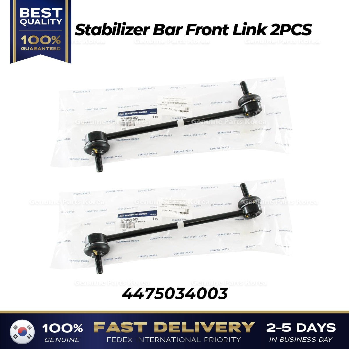 Genuine Stabilizer Bar Front Link 2PCS 4475034003 for Ssangyong Korando C