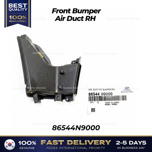 Genuine Front Bumper Air Duct RH 86544N9000 for Hyundai Tucson