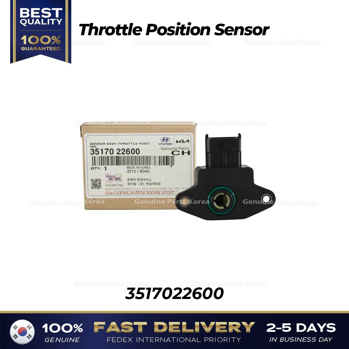Genuine Throttle Position Sensor 3517022600 for Hyundai Accent Elantra