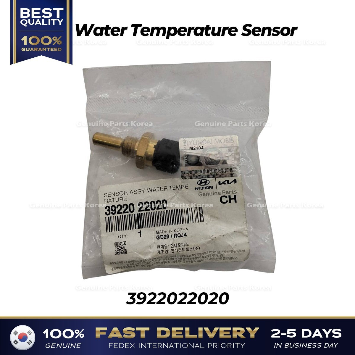 Genuine Water Temperature Sensor 3922022020 for Hyundai Accent Tiburon