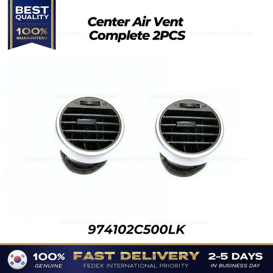Genuine Center Air Vent Complete 2PCS 974102C500LK for Hyundai Tiburon