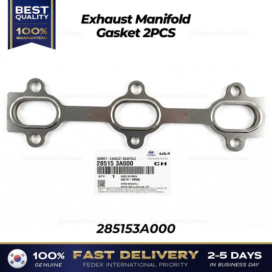 Genuine Exhaust Manifold Gasket 2PCS 285153A000 for Hyundai Veracruz