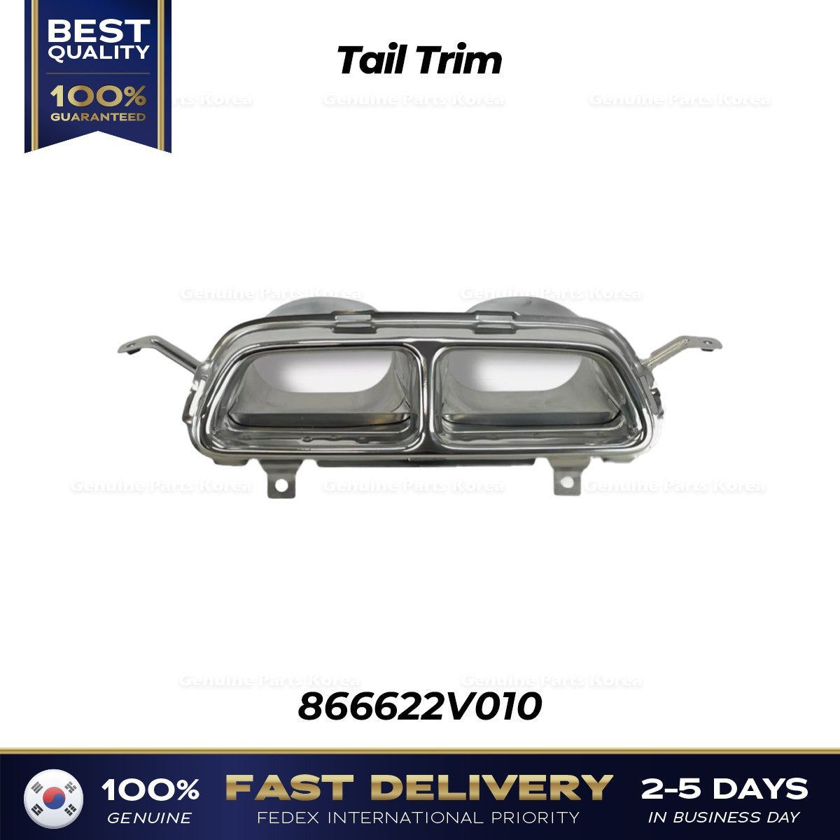 Genuine Tail Trim 866622V010 for Hyundai Veloster