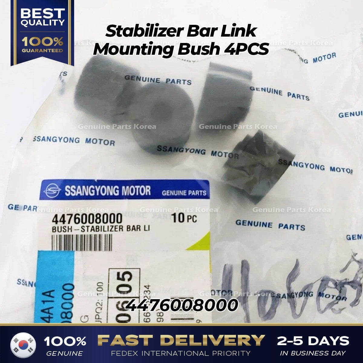 Genuine Stabilizer Bar Link Mounting Bush 4PCS 4476008000 for Ssangyong