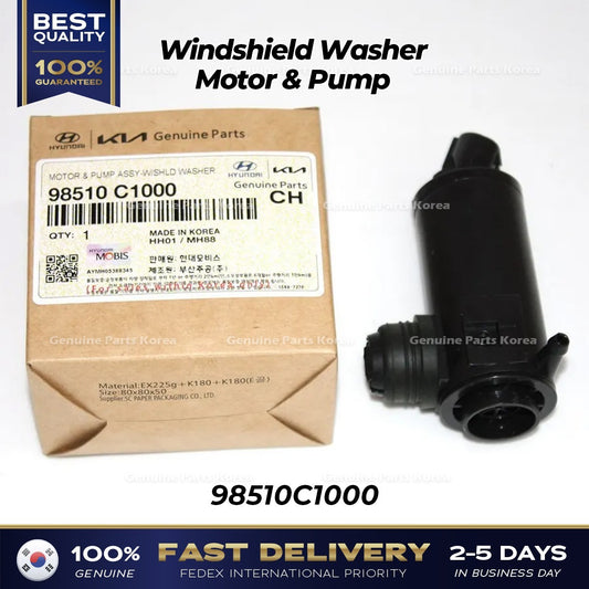 Genuine Windshield Washer Motor & Pump 98510C1000 for Hyundai Sonata Kia Forte
