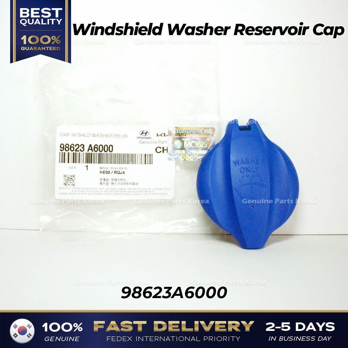 Genuine Windshield Washer Reservoir Cap 98623A6000 for Hyundai Kia