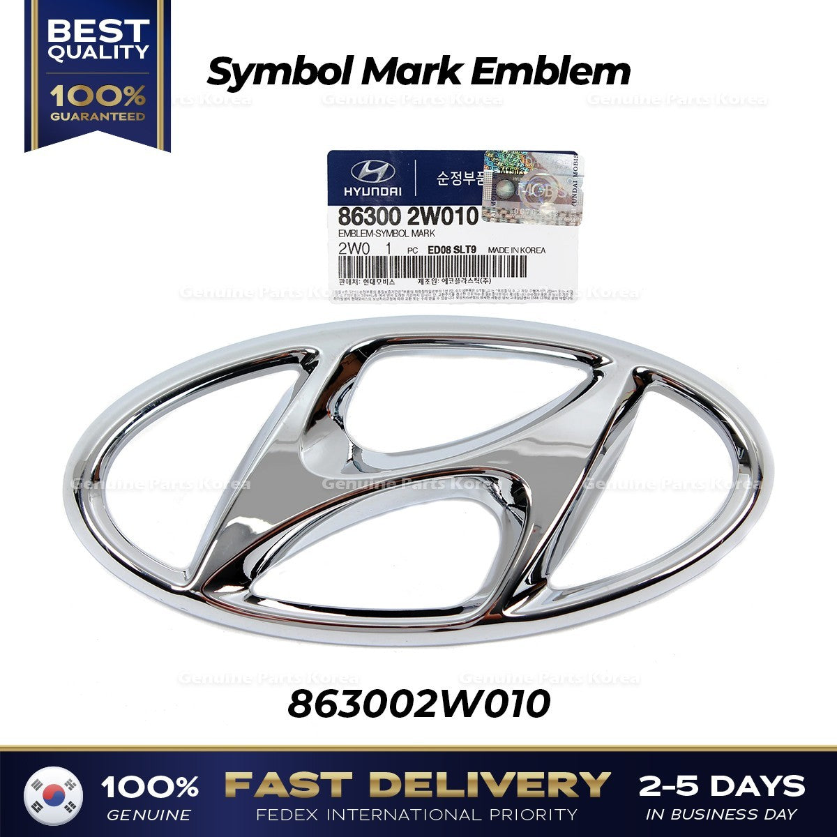 Genuine Symbol Mark Emblem 863002W010 for Hyundai Santa Fe Sport