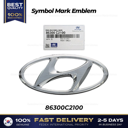 Genuine Symbol Mark Emblem 86300C2100 for Hyundai Sonata