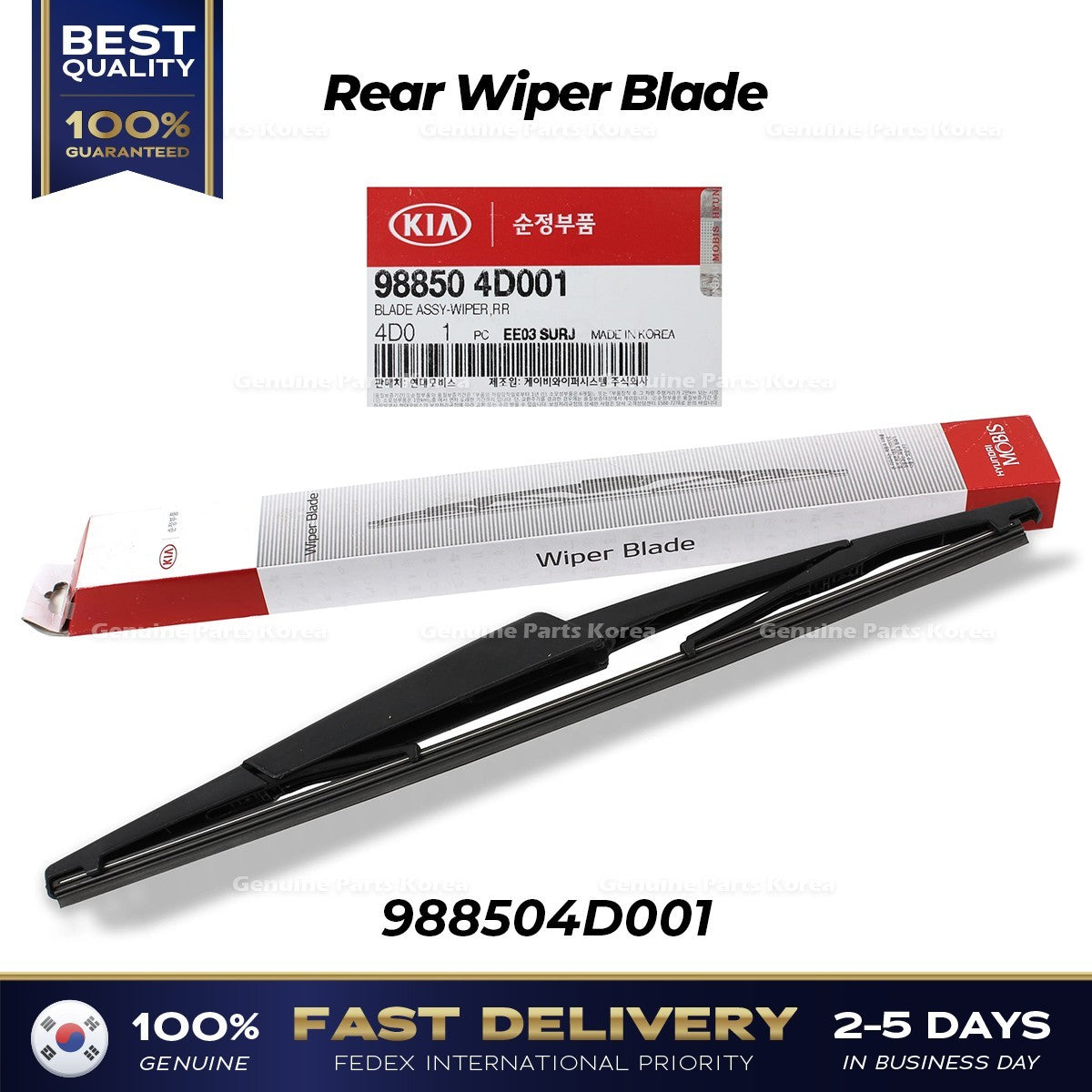 Genuine Rear Wiper Blade 988504D001 for Kia Sedona