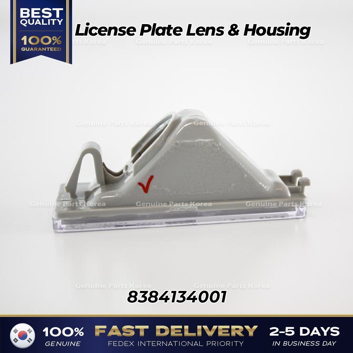 Genuine License Plate Lens & Housing 8384134001 for Ssangyong Korando C