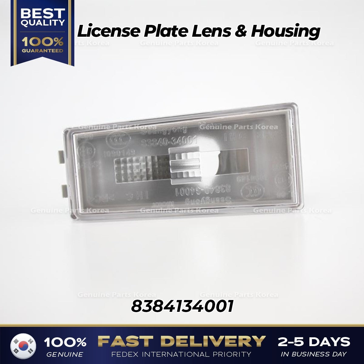 Genuine License Plate Lens & Housing 8384134001 for Ssangyong Korando C