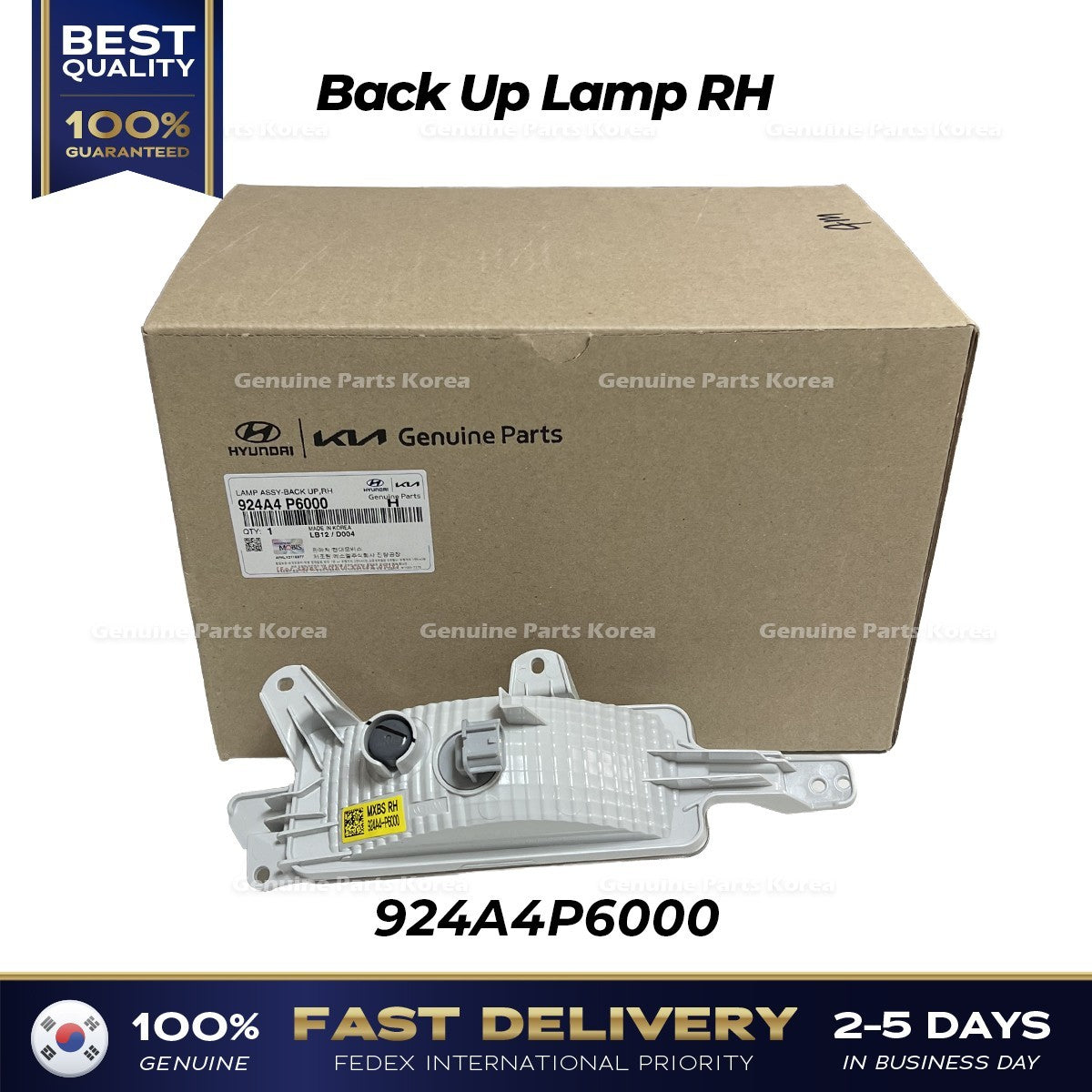 Genuine Back Up Lamp RH 924A4P6000 for Hyundai Santa Fe