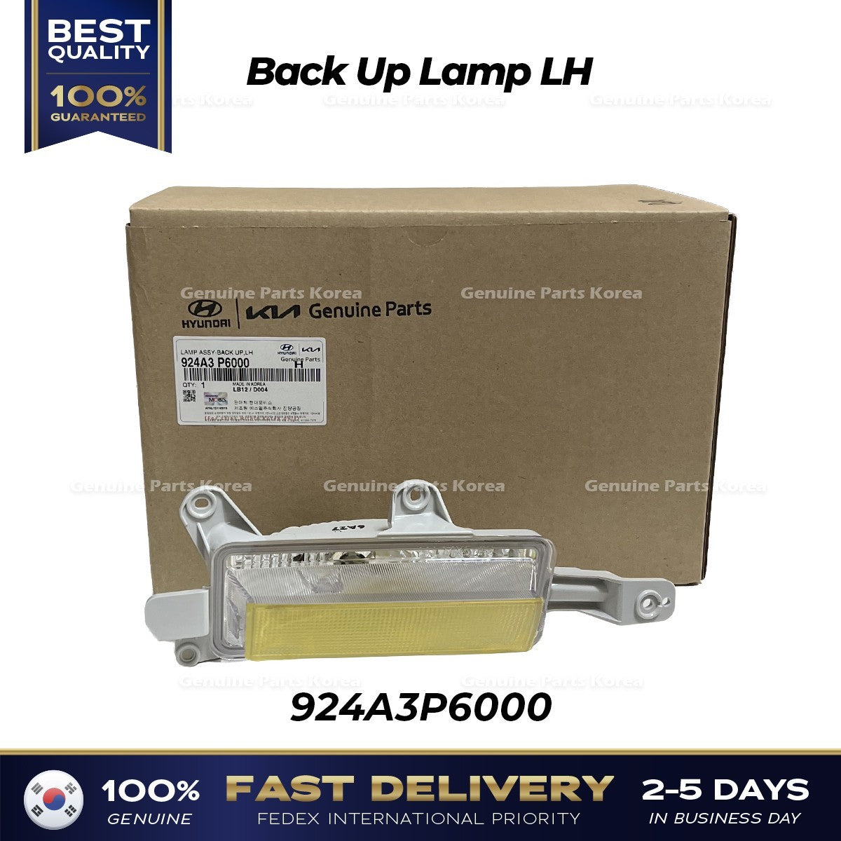 Genuine Back Up Lamp LH 924A3P6000 for Hyundai Santa Fe
