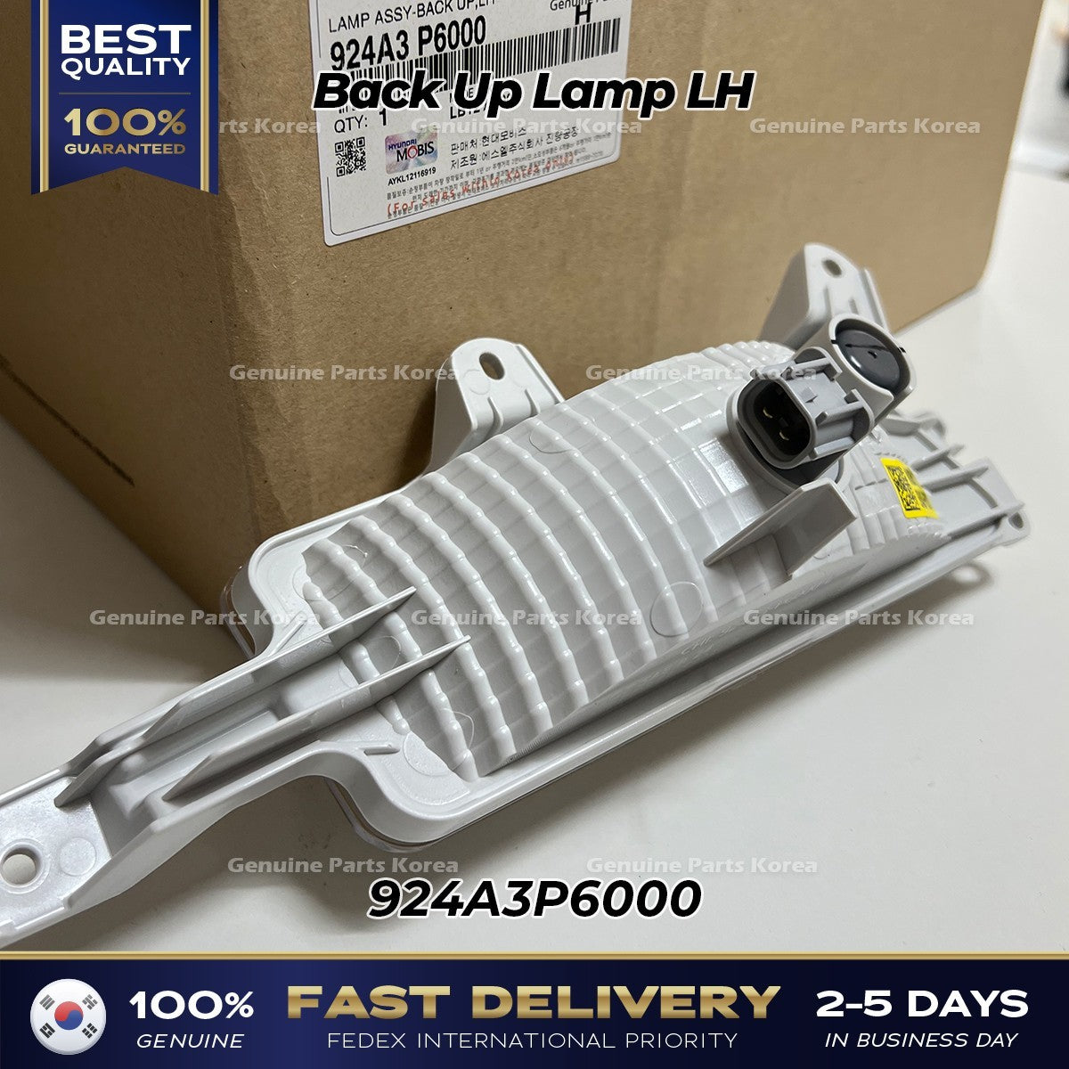 Genuine Back Up Lamp LH 924A3P6000 for Hyundai Santa Fe