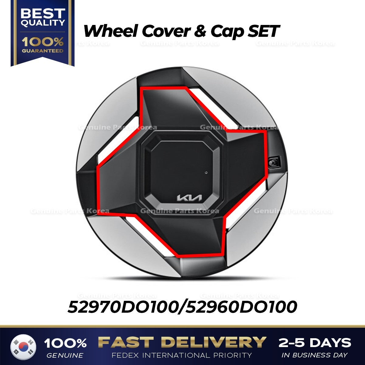 Genuine Wheel Cover & Cap SET 52970DO100 52960DO100 for Kia EV9