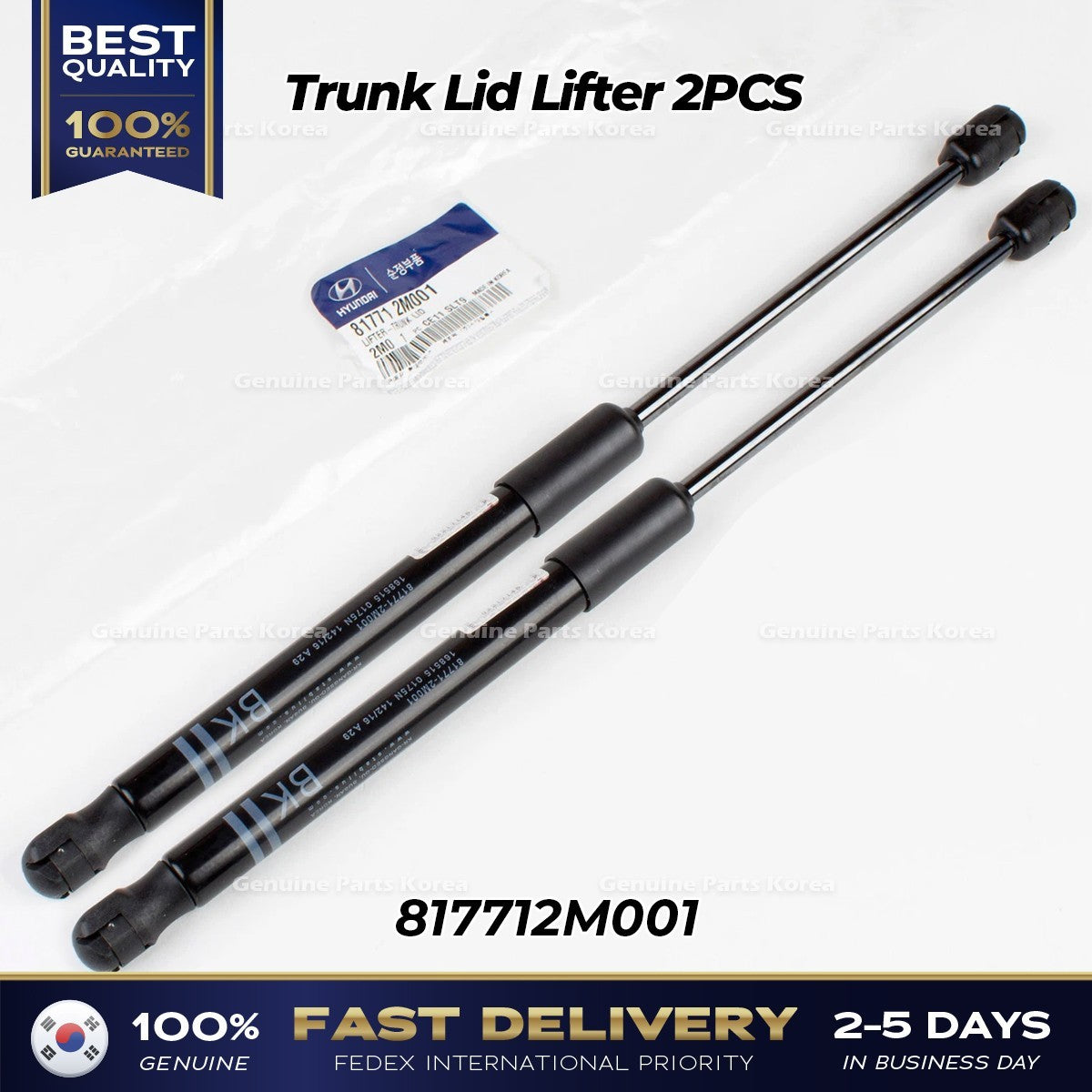 Genuine Trunk Lid Lifter 2PCS 817712M001 for Hyundai Genesis Coupe