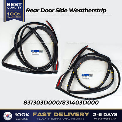 Genuine Rear Door Side Weatherstrip 831303D000 831403D000 for Hyundai Sonata