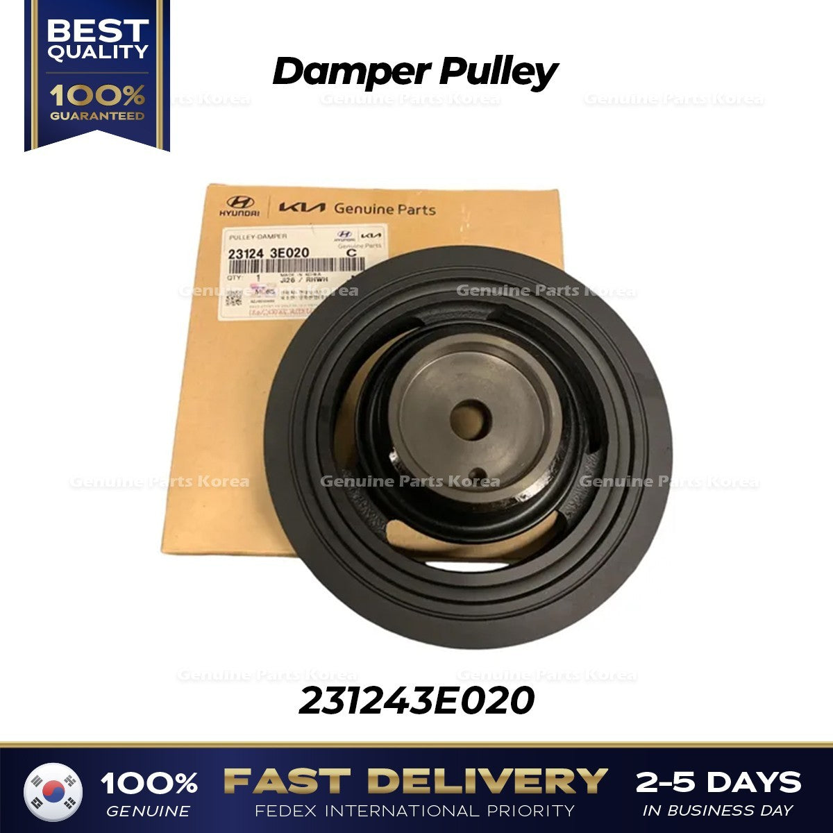 Genuine Damper Pulley 231243E020 for Hyundai Santa Fe Kia Optima