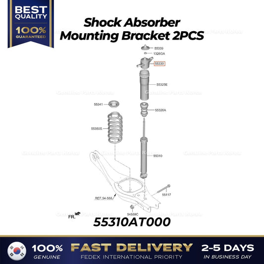 Genuine Shock Absorber Mounting Bracket 2PCS 55310AT000 for Kia Niro