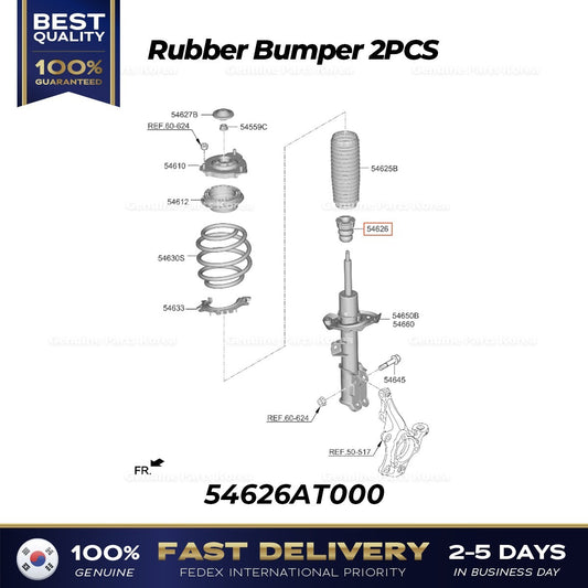 Genuine Rubber Bumper 2PCS 54626AT000 for Kia Niro
