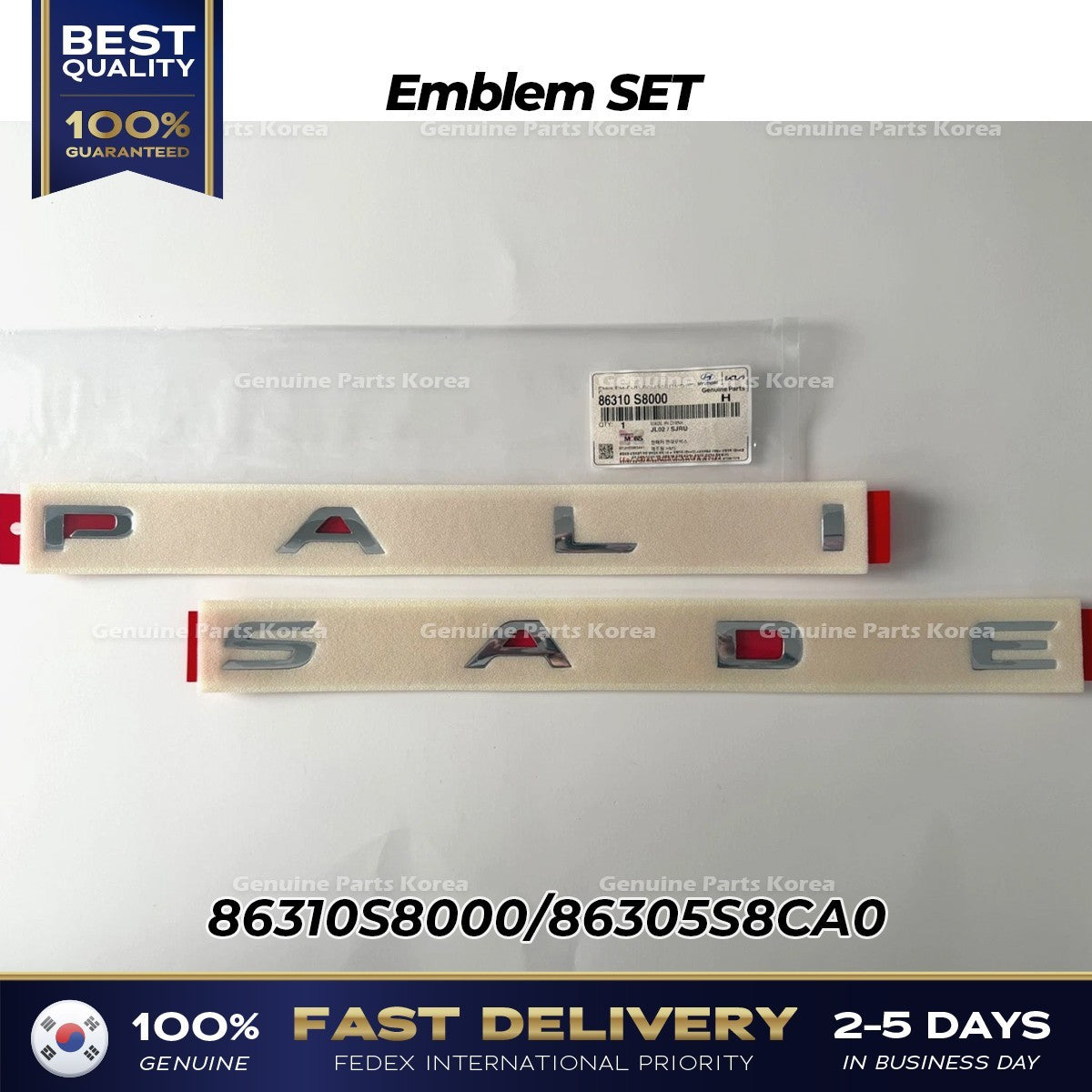 Genuine Emblem SET 86310S8000 86305S8CA0 for Hyundai Palisade