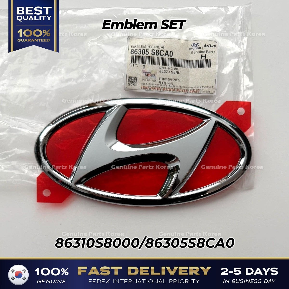 Genuine Emblem SET 86310S8000 86305S8CA0 for Hyundai Palisade