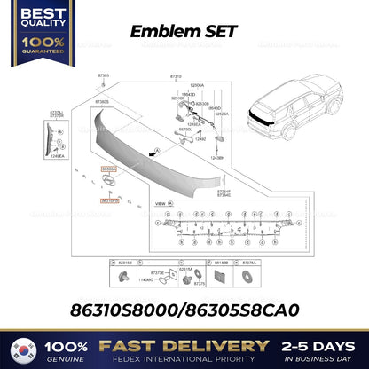 Genuine Emblem SET 86310S8000 86305S8CA0 for Hyundai Palisade