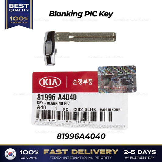 Genuine Blanking PIC Key 81996A4040 for Kia Optima Rio Sedona