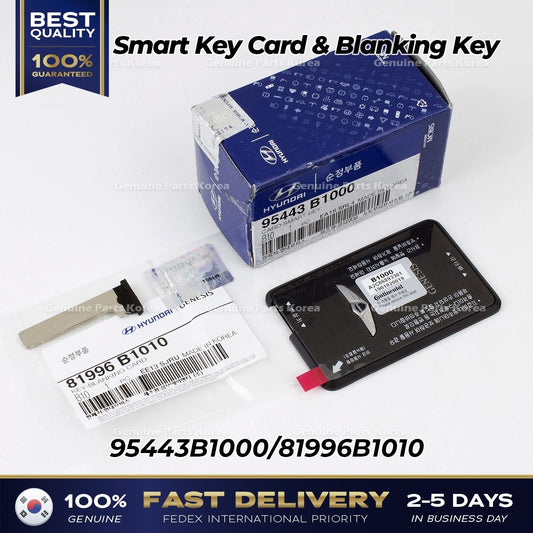 Genuine Smart Key Card & Blanking Key 95443B1000 81996B1010 for Genesis G80