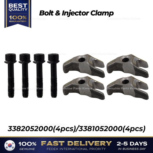 Genuine Bolt 4PCS & Injector Clamp 4PCS for Hyundai E County