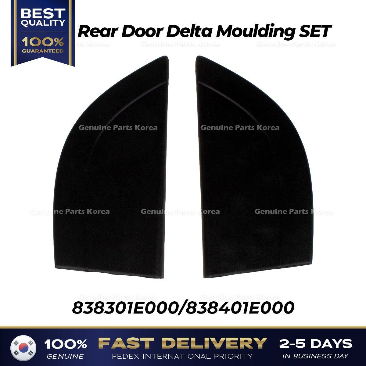 Genuine Rear Door Delta Moulding SET 838301E000 838401E000 for Hyundai Accent