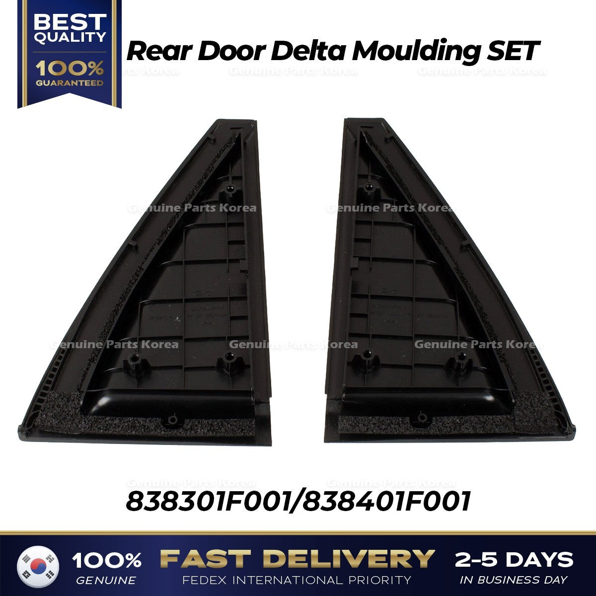 Genuine Rear Door Delta Moulding SET 838301F001 838401F001 for Kia Sportage