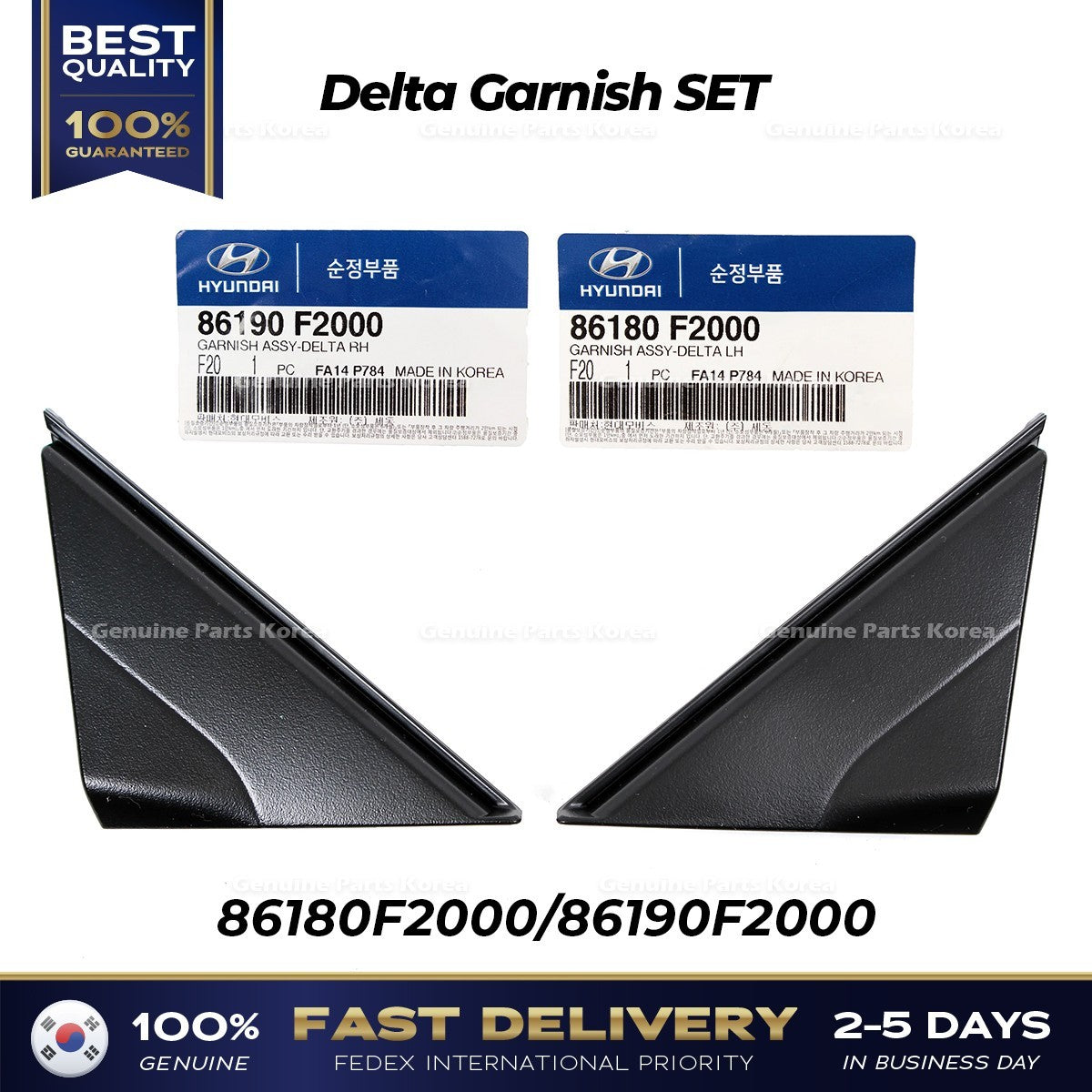 Genuine Delta Garnish SET 86180F2000 86190F2000 for Hyundai Elantra
