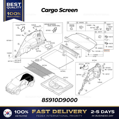 Genuine Cargo Screen 85910D9000 for Kia Sportage