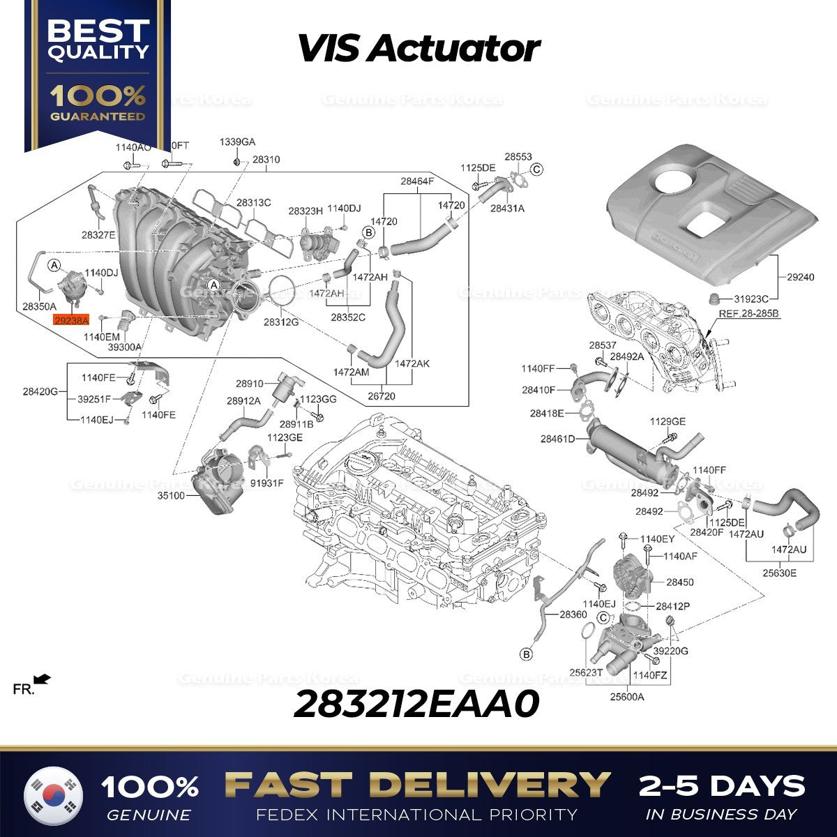 Genuine VIS Actuator 283212EAA0 for Hyundai Elantra