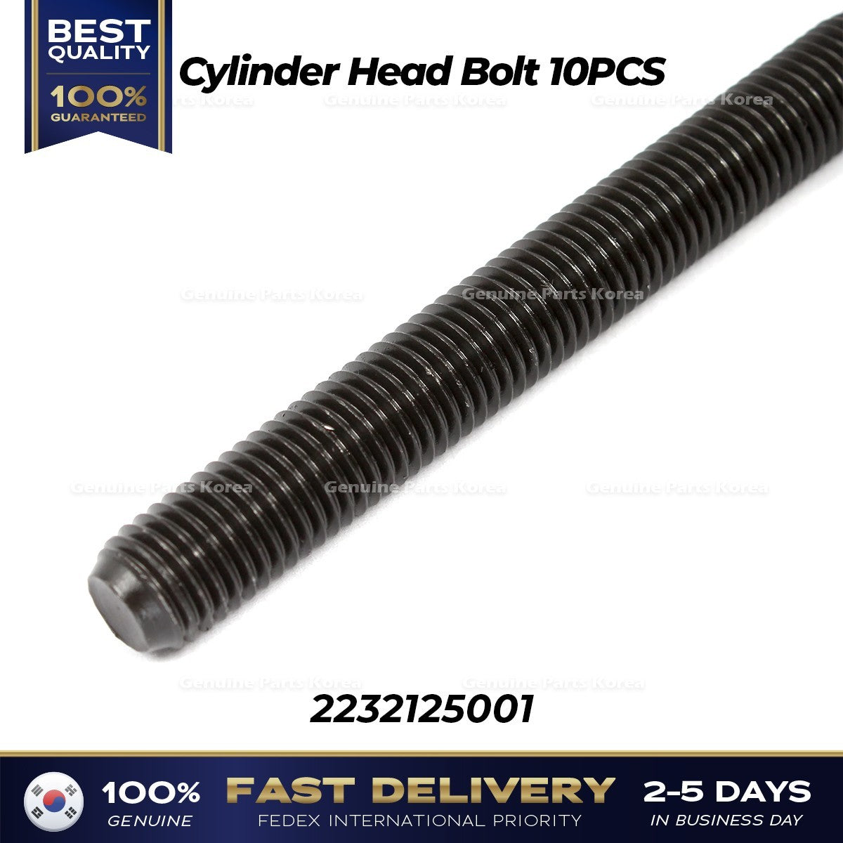 Genuine Cylinder Head Bolt 10PCS 2232125001 for Hyundai Sonata Kia Forte