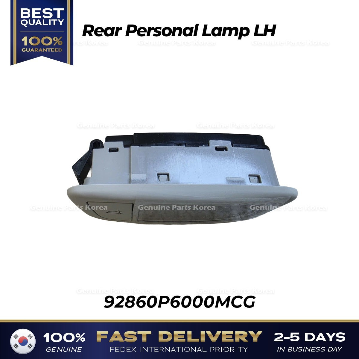 Genuine Rear Personal Lamp LH 92860P6000MCG for Hyundai Kona