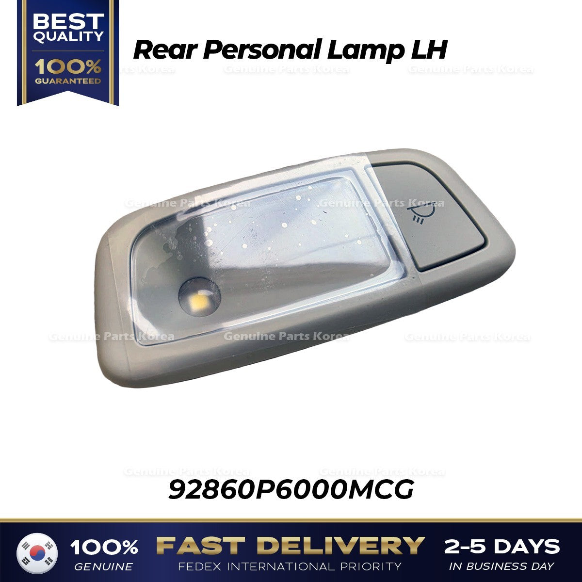 Genuine Rear Personal Lamp LH 92860P6000MCG for Hyundai Kona