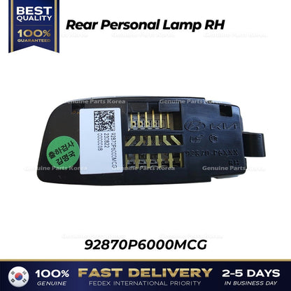 Genuine Rear Personal Lamp RH 92870P6000MCG for Hyundai Kona