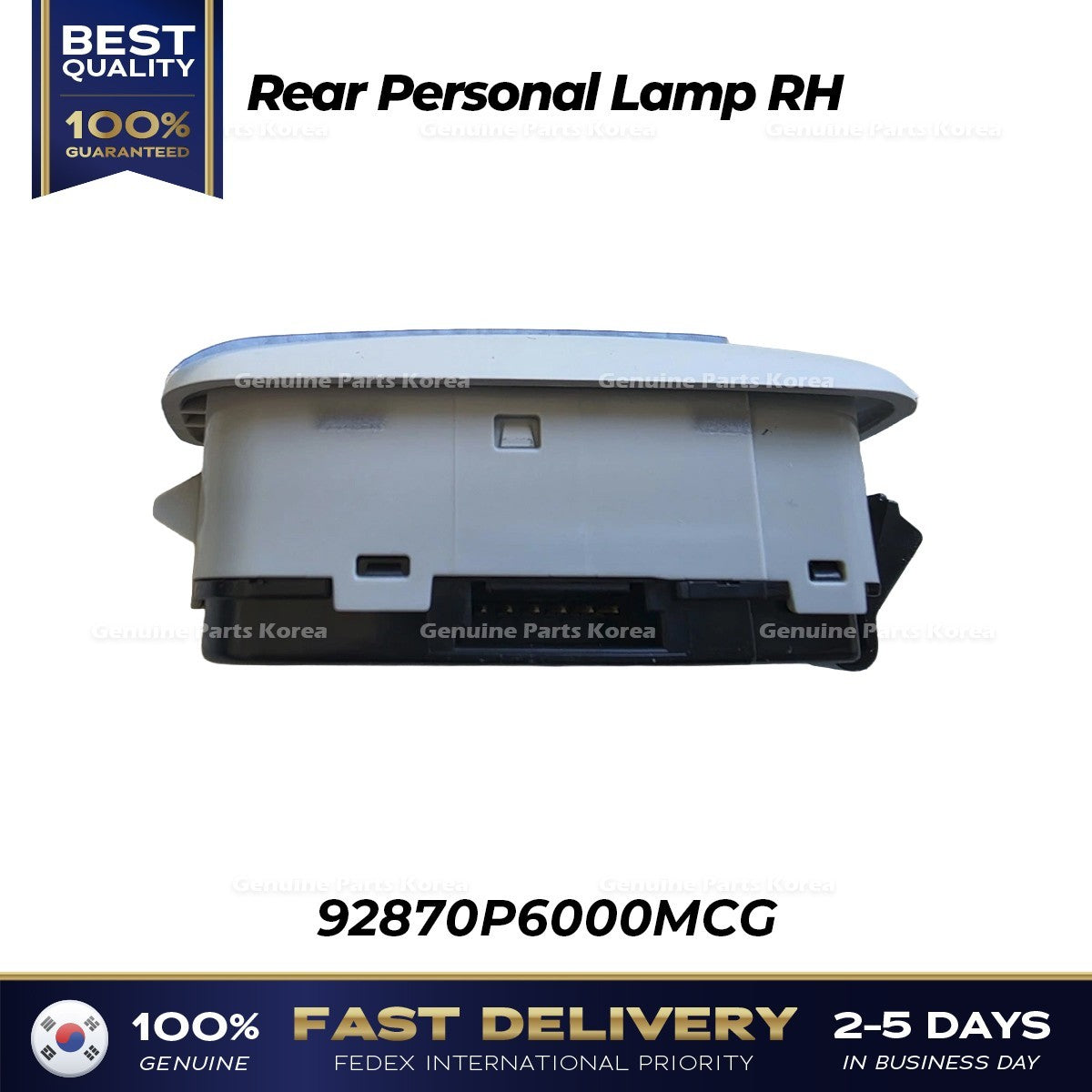 Genuine Rear Personal Lamp RH 92870P6000MCG for Hyundai Kona
