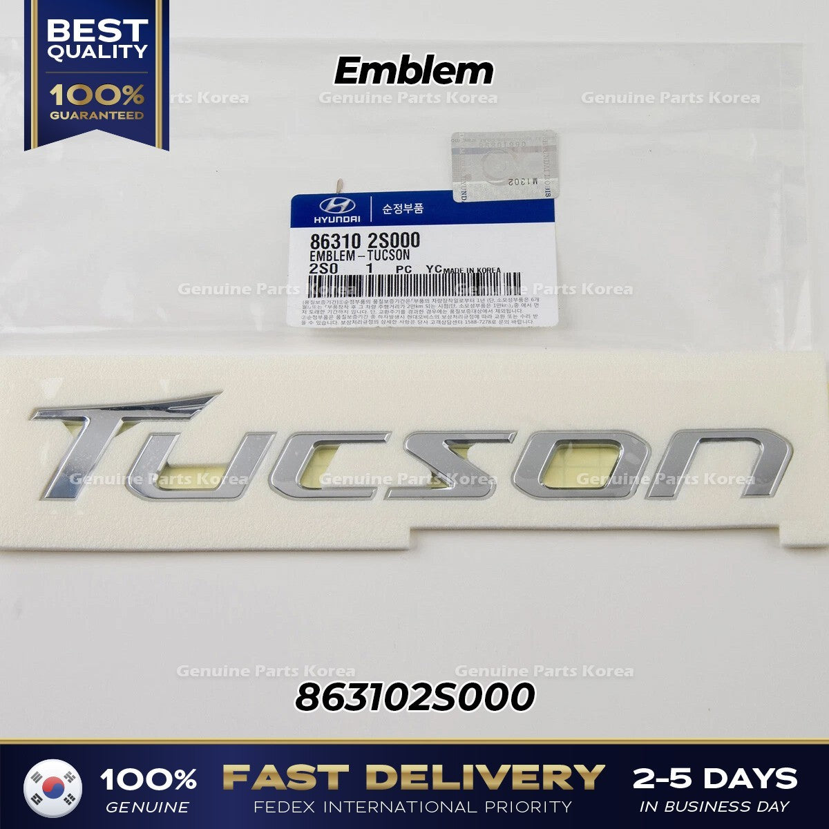 Genuine Emblem 863102S000 for Hyundai Tucson
