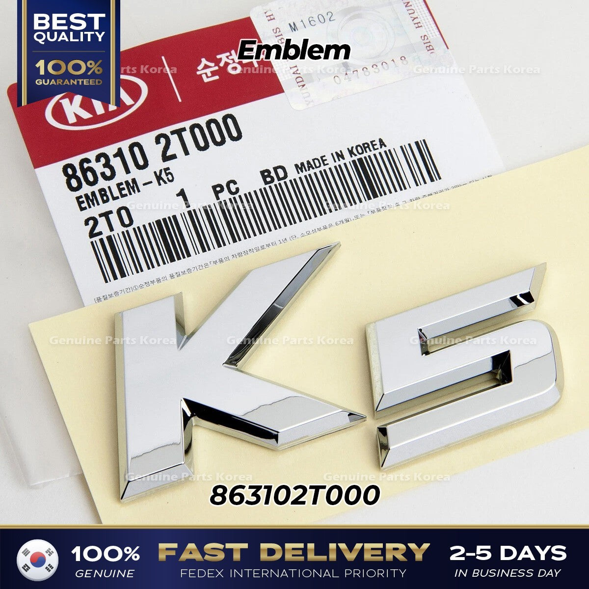 Genuine Emblem 863102T000 for Kia K5
