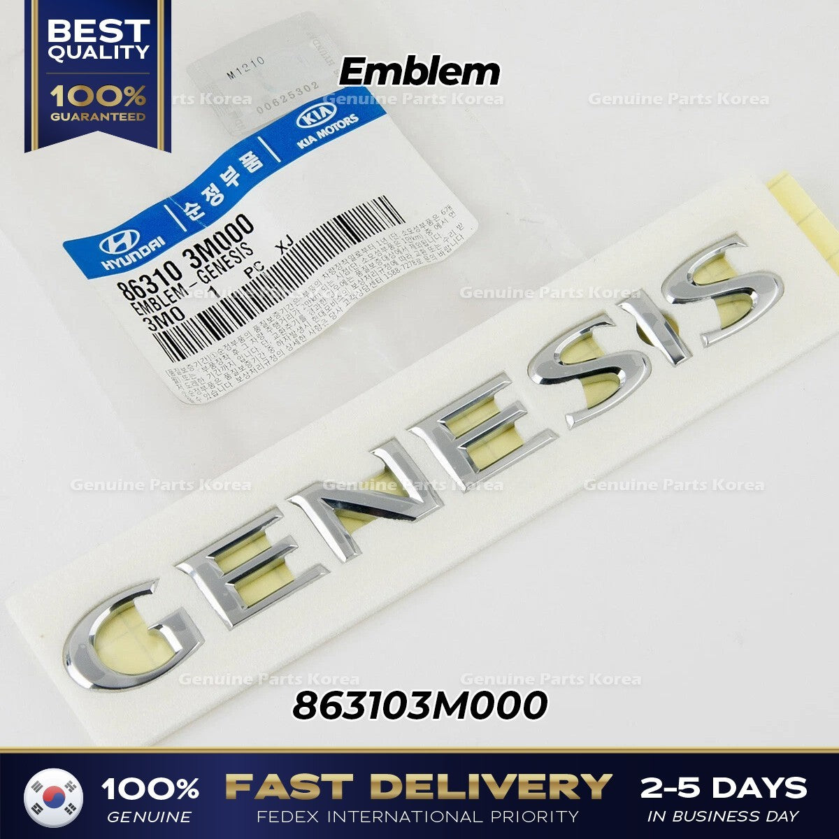 Genuine Emblem 863103M000 for Hyundai Genesis