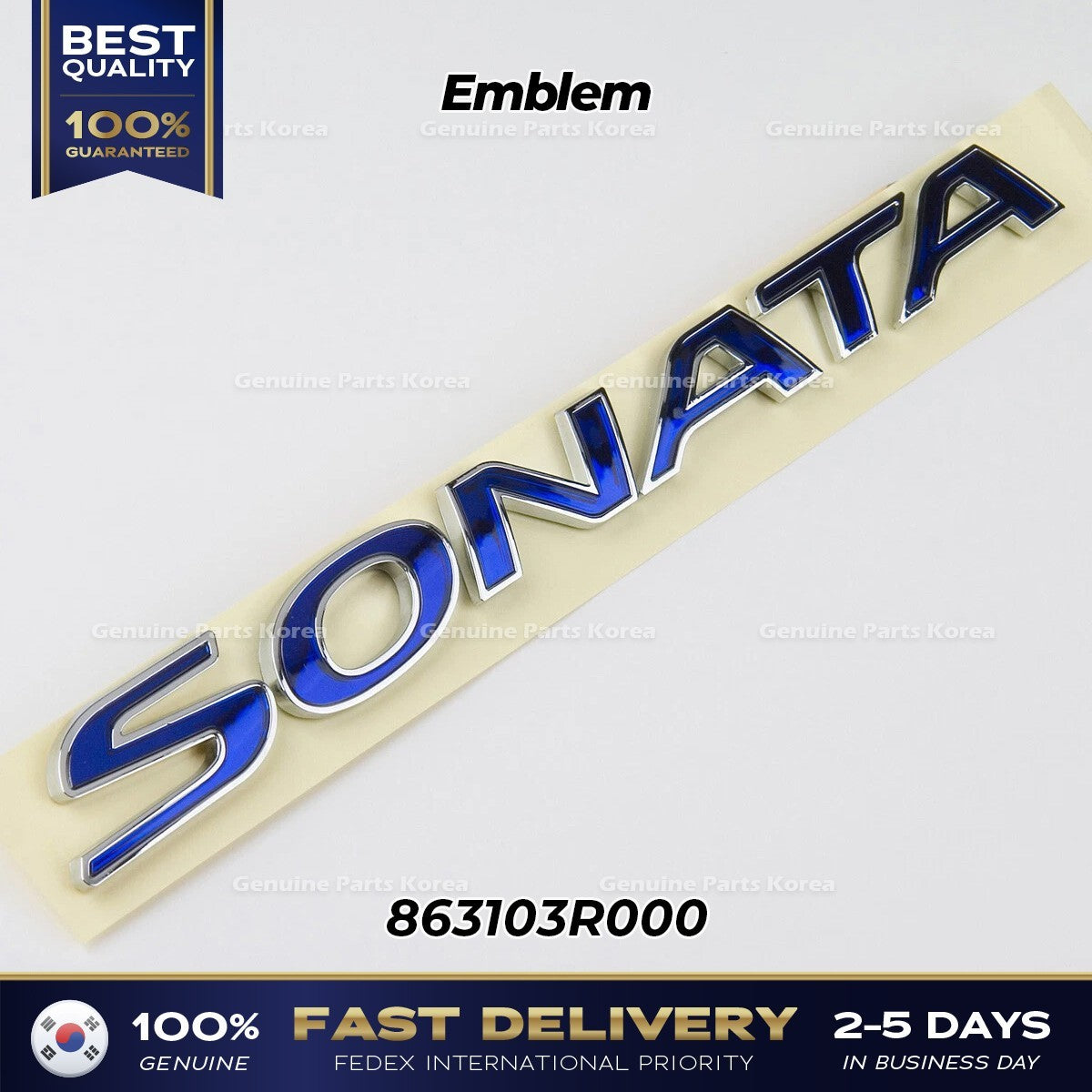Genuine Emblem 863104R000 for Hyundai Sonata Hybrid
